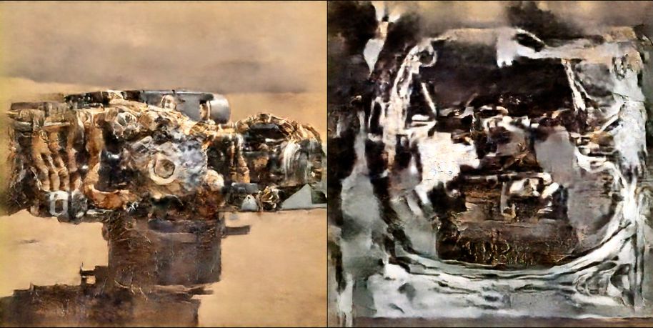 vibrating image of unrecognisable objects