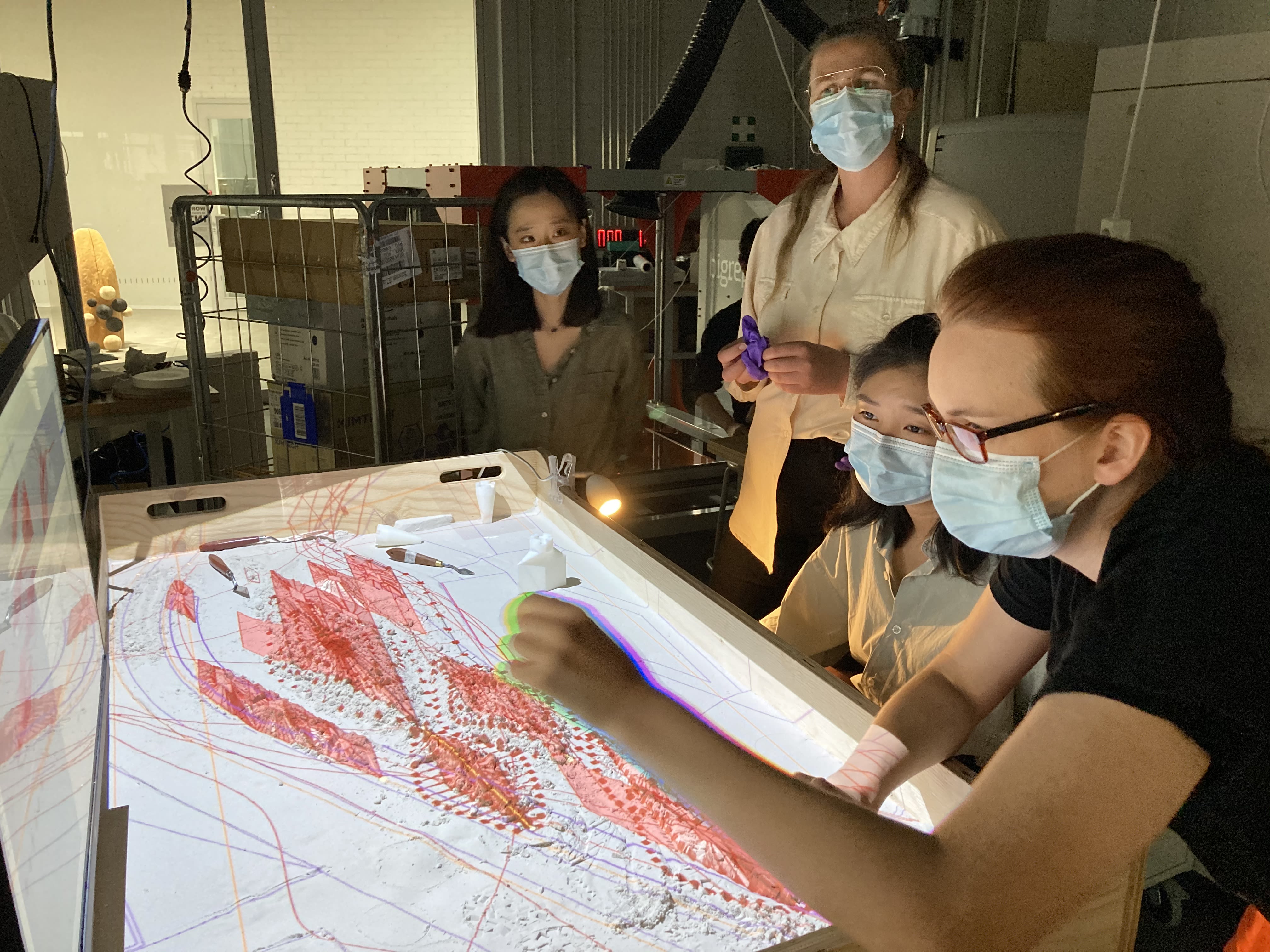 Computational design workflow focusing on data-informed design of topography. Photo: Pia Fricker/Aalto University