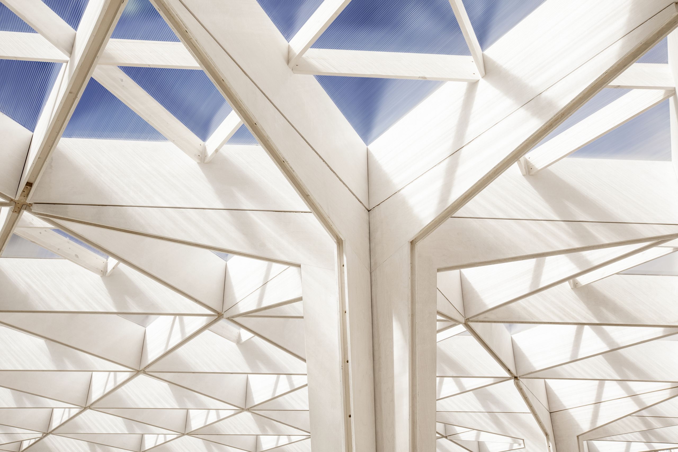 wooden structure in angles