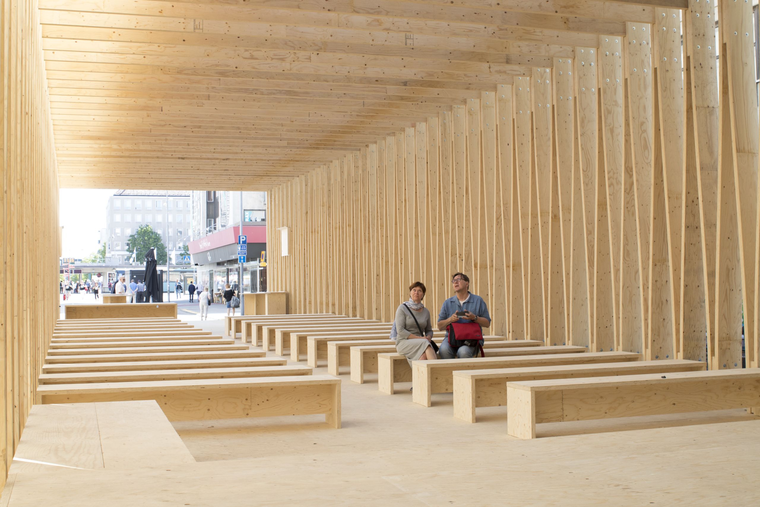 wooden event stage structure