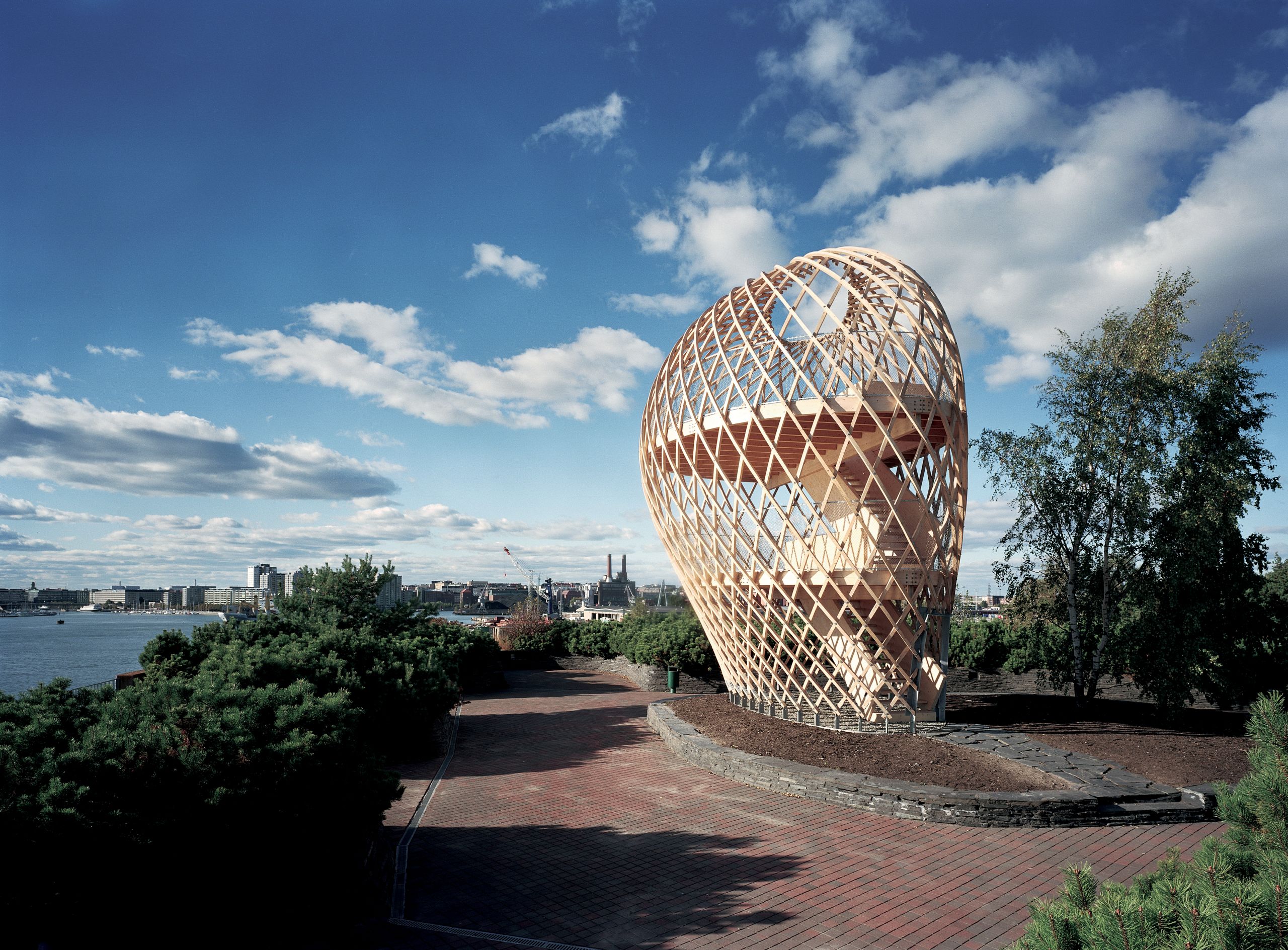 wooden observation tote
