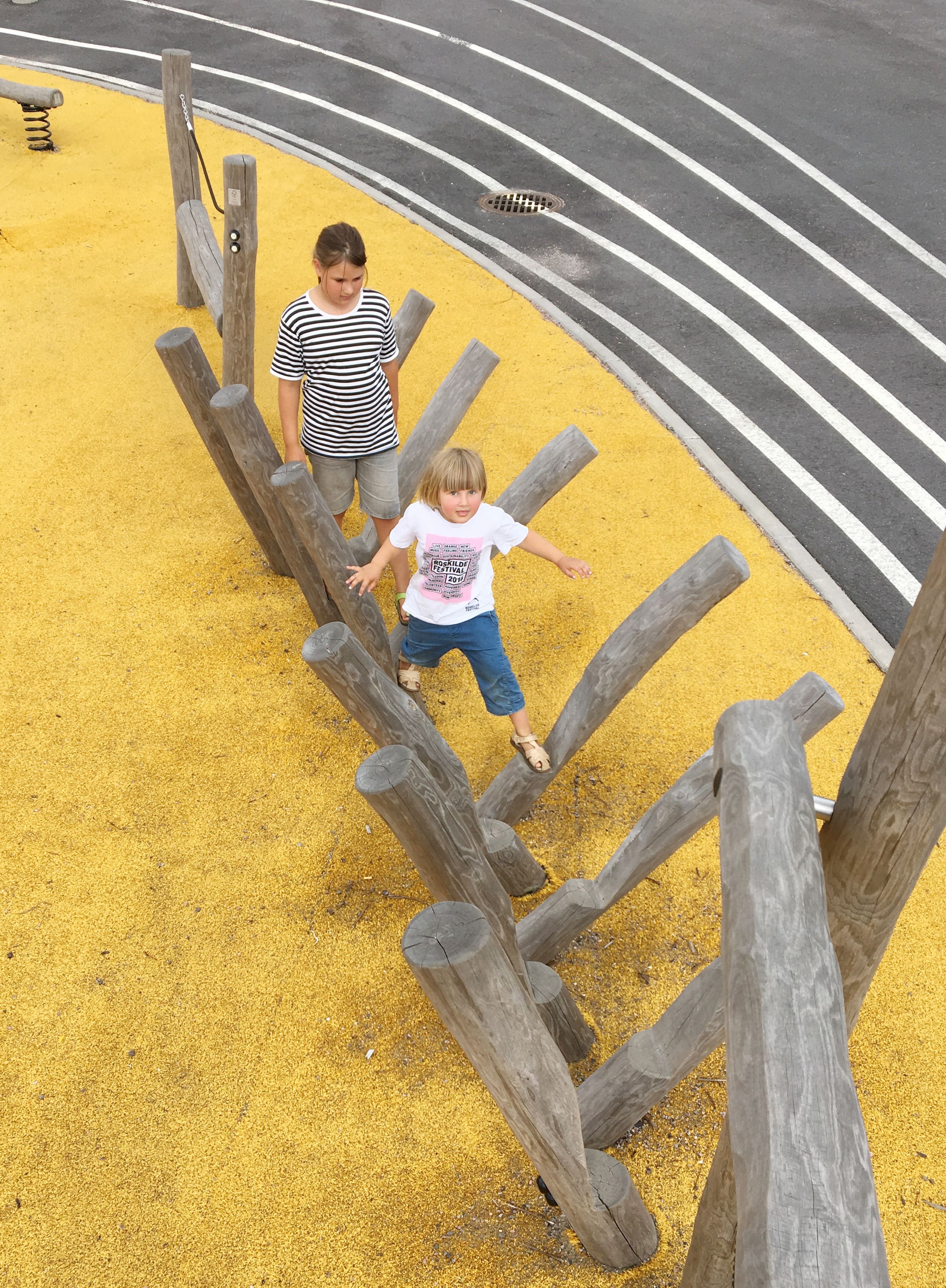 children playing on playground
